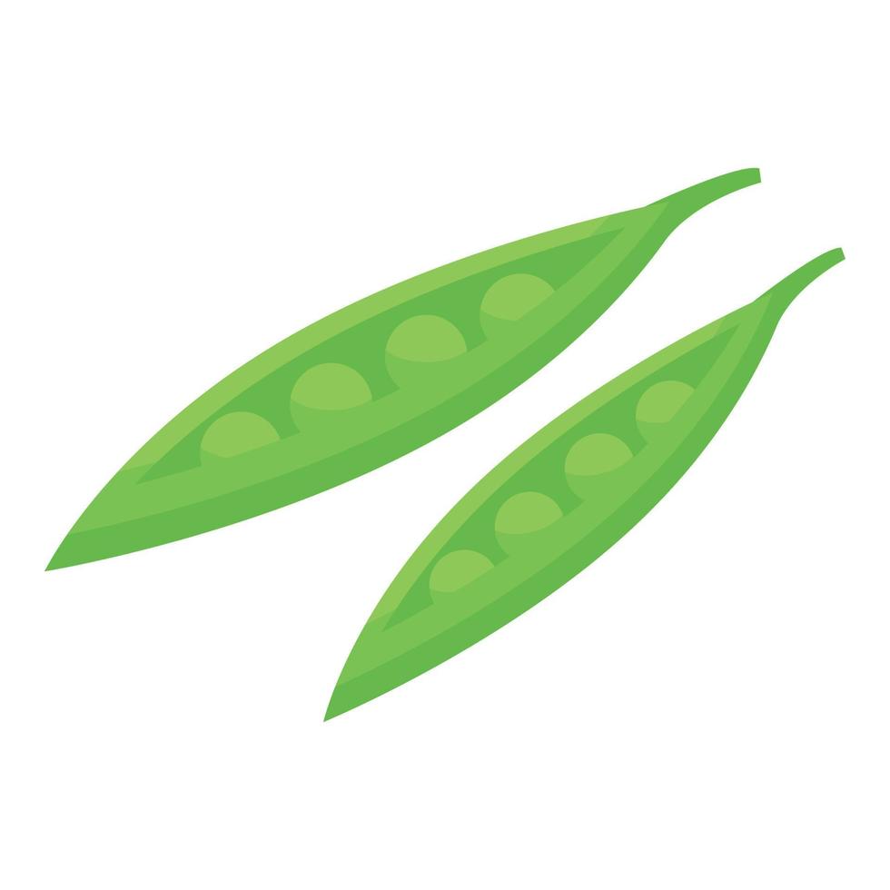 Vitamin d peas icon, isometric style vector