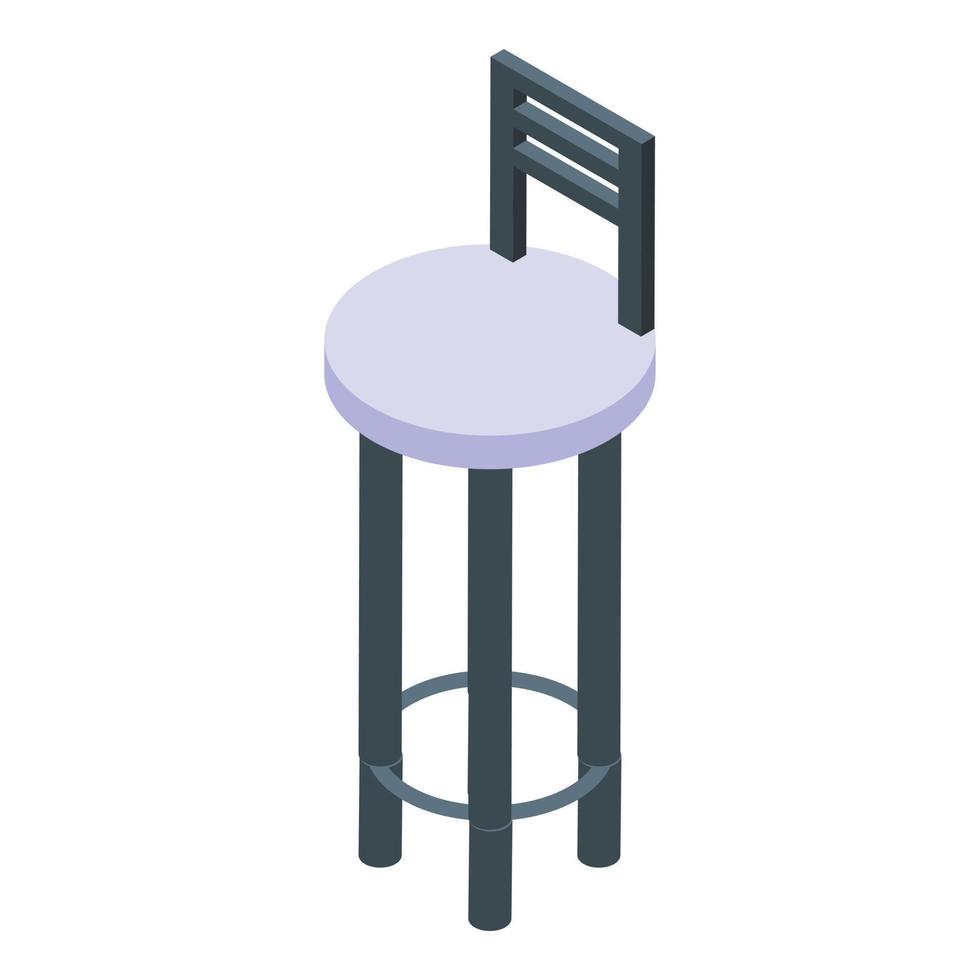 Bar counter chair icon, isometric style vector