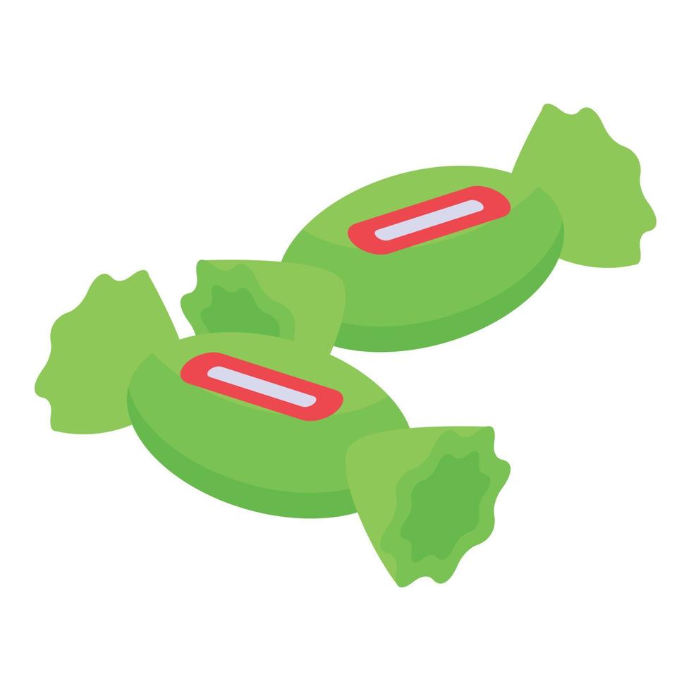 Cough bon bon icon, isometric style vector