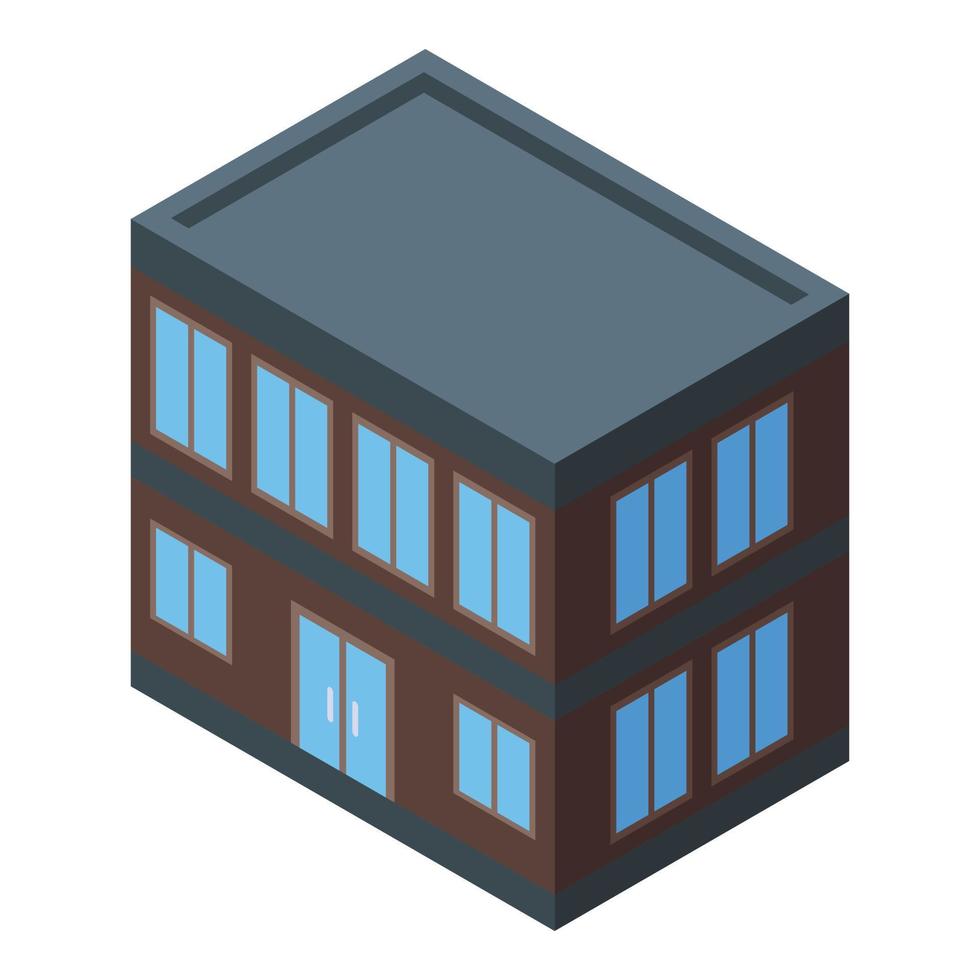 Modern building icon isometric vector. City office building vector