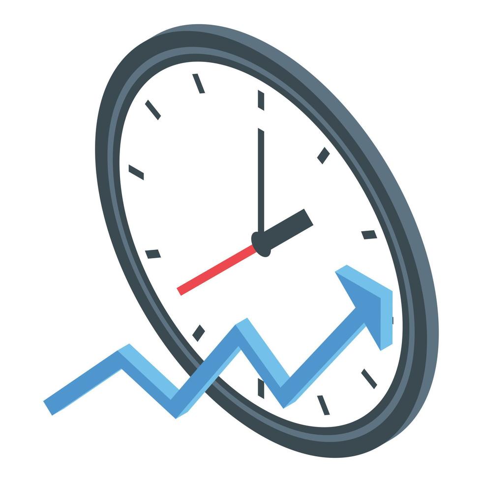 Wall clock icon isometric vector. Home time watch vector