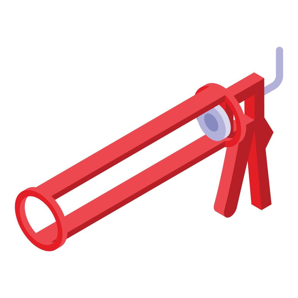 Silicone caulk industry icon, isometric style vector