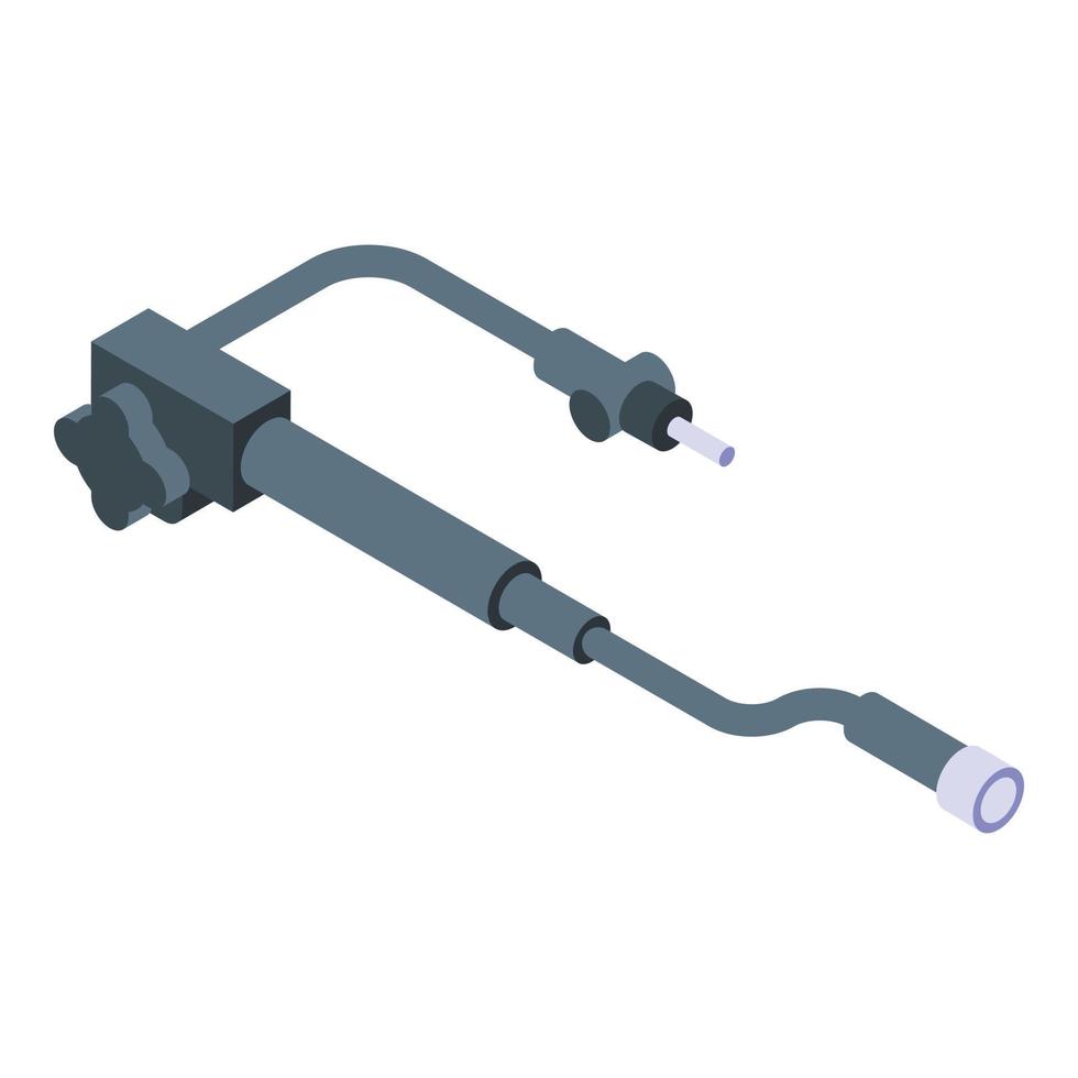 Endoscope pipe icon, isometric style vector