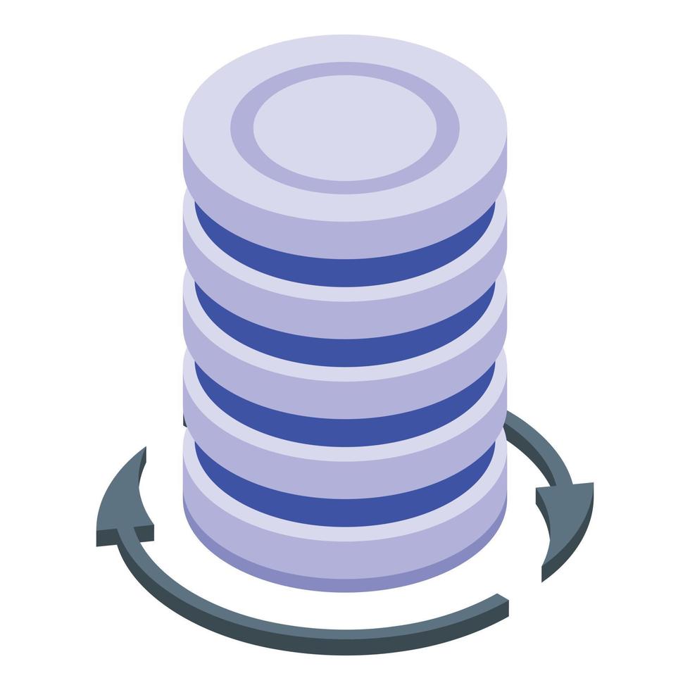 Server backup icon, isometric style 15872780 Vector Art at Vecteezy