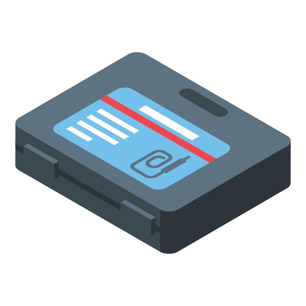 Endoscope box icon, isometric style vector