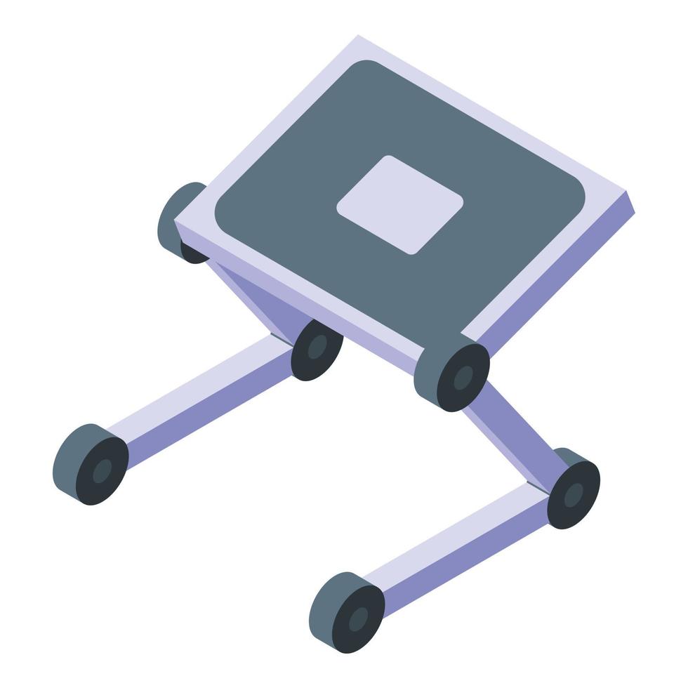 Ergonomic laptop stand icon, isometric style vector