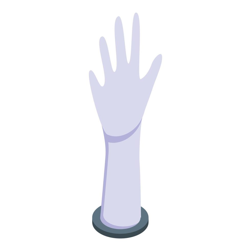 Hand jewelry dummy icon, isometric style vector