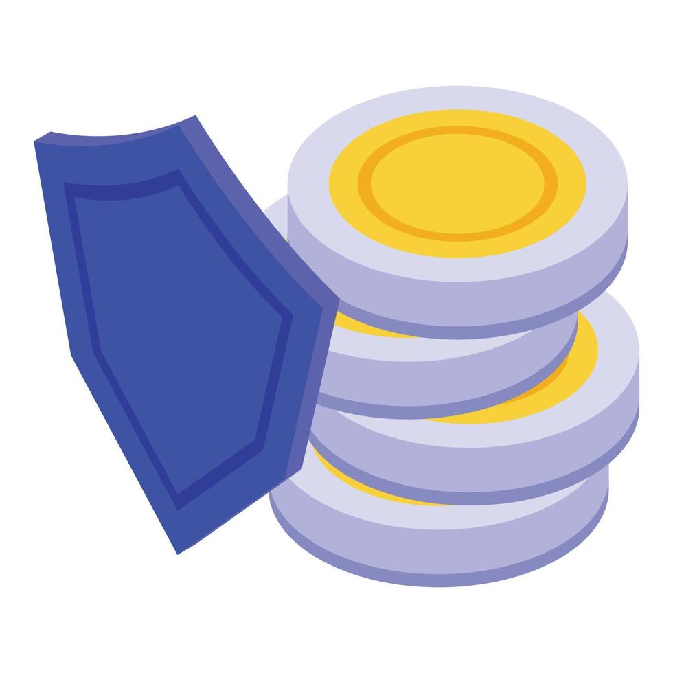 Protection car buying icon, isometric style vector