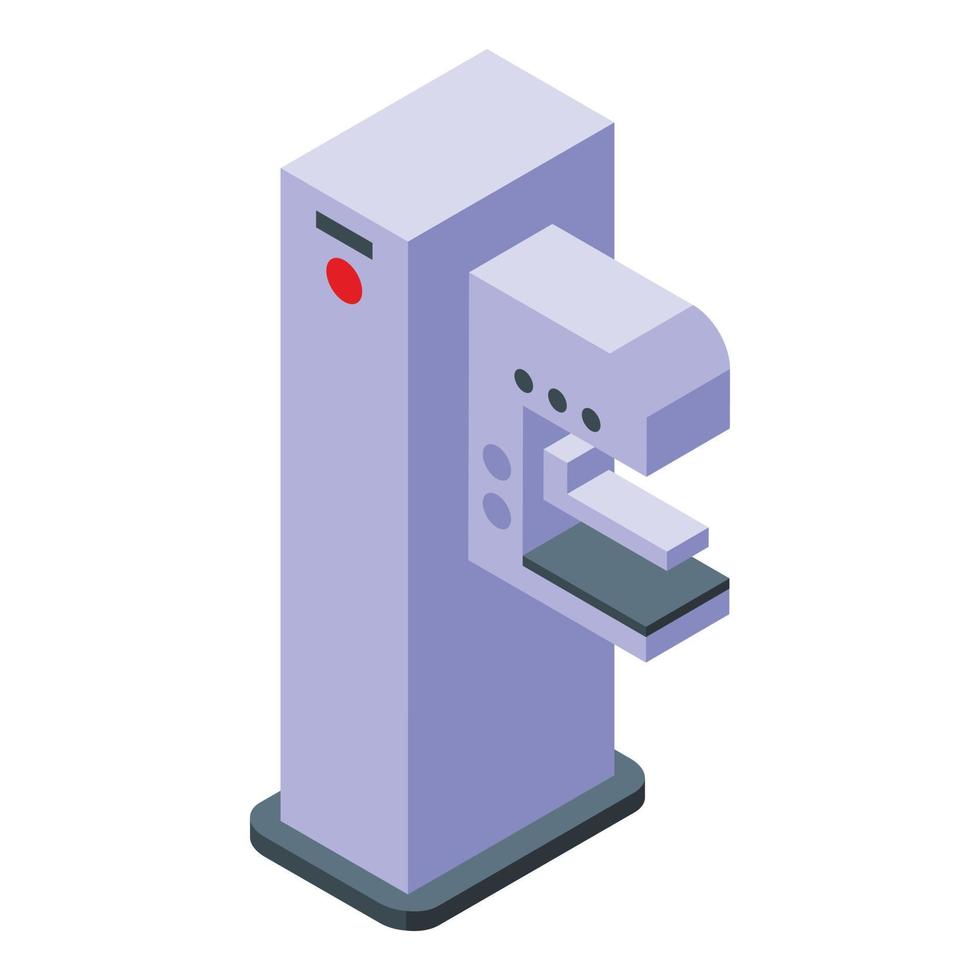 Mammography machine cancer icon, isometric style vector