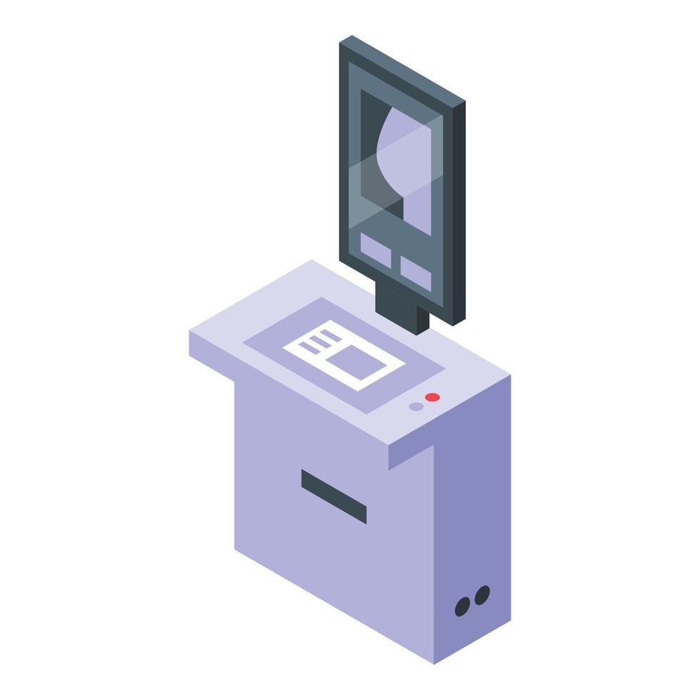 Mammography machine equipment icon, isometric style vector