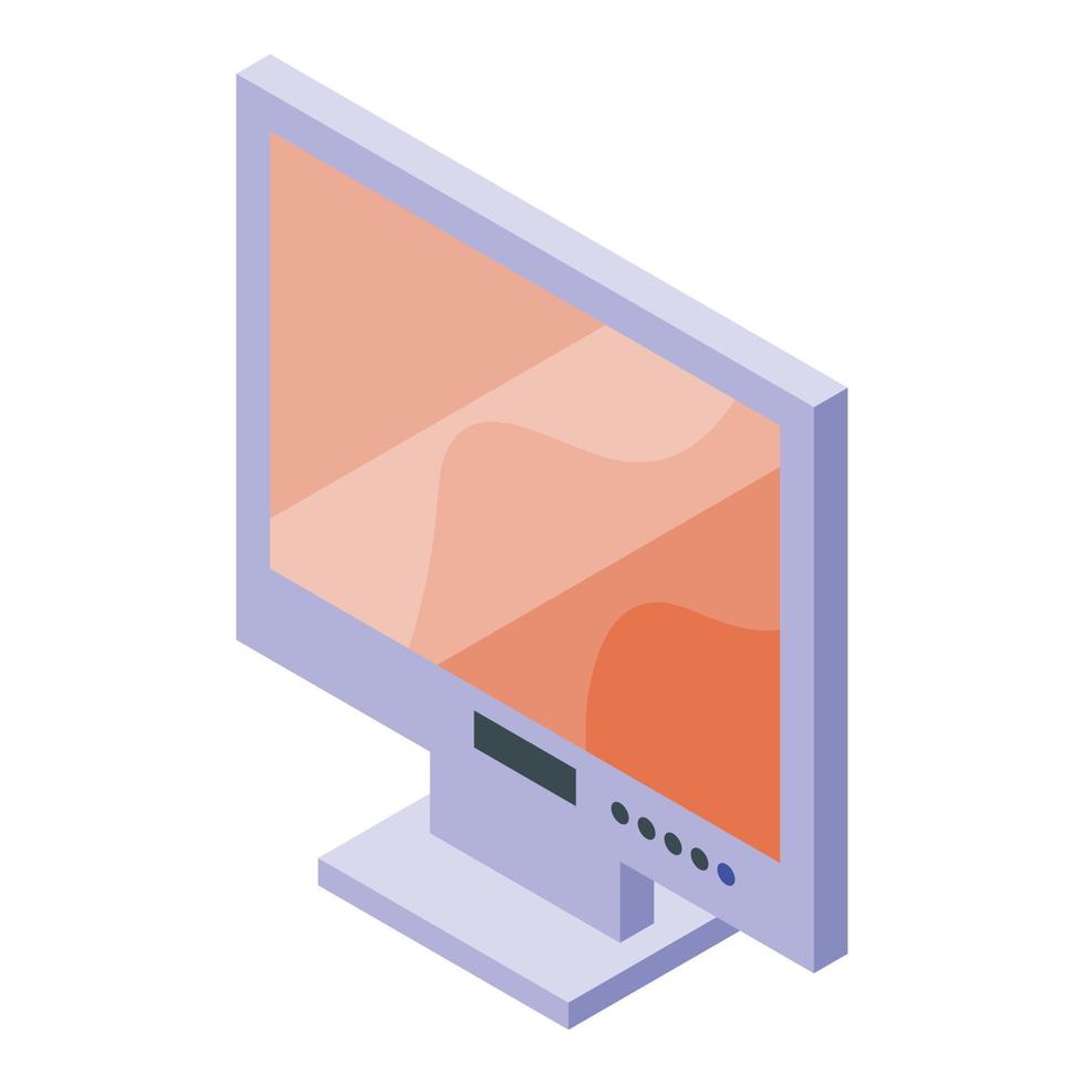 Endoscope monitor icon, isometric style vector