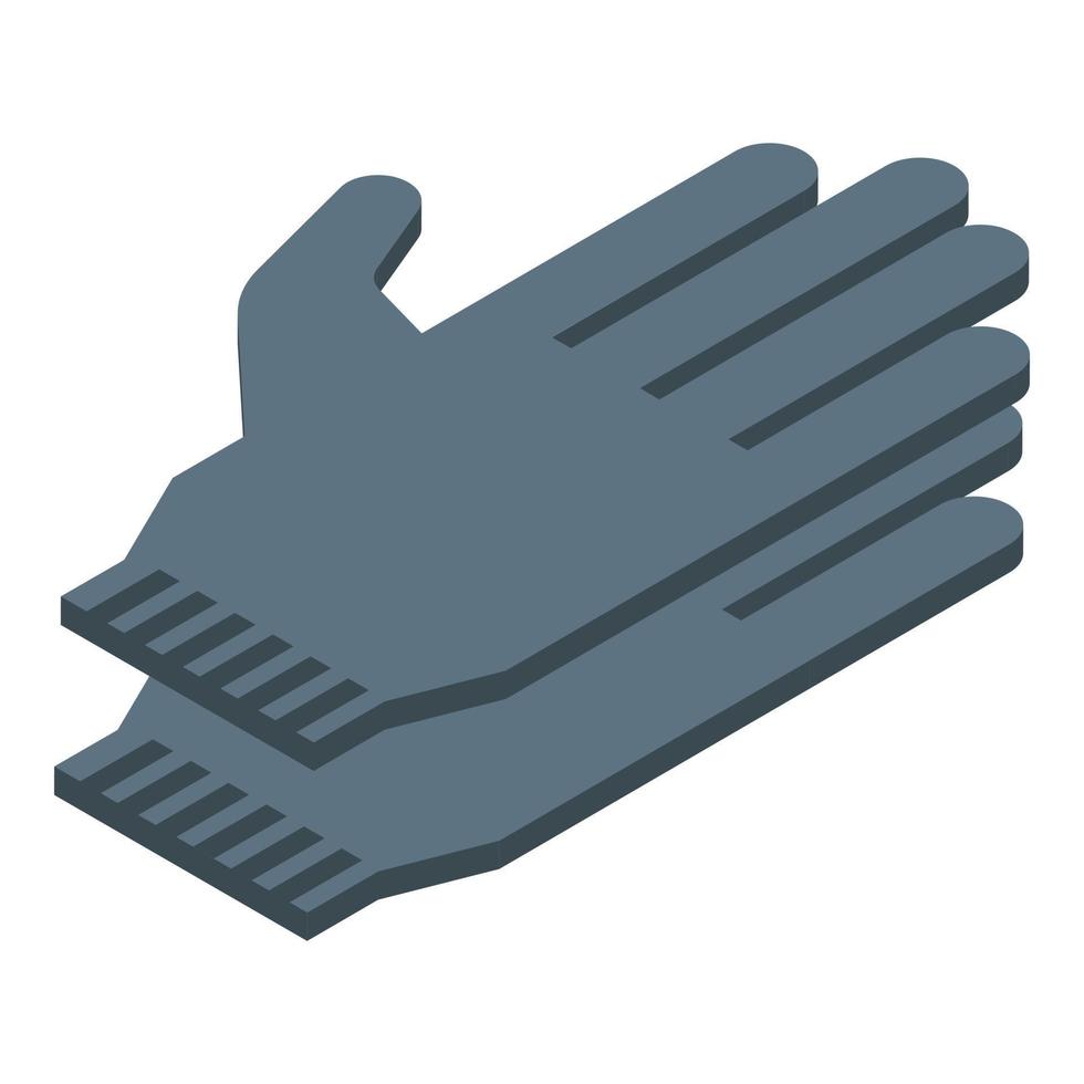 Winter gloves donation icon, isometric style vector