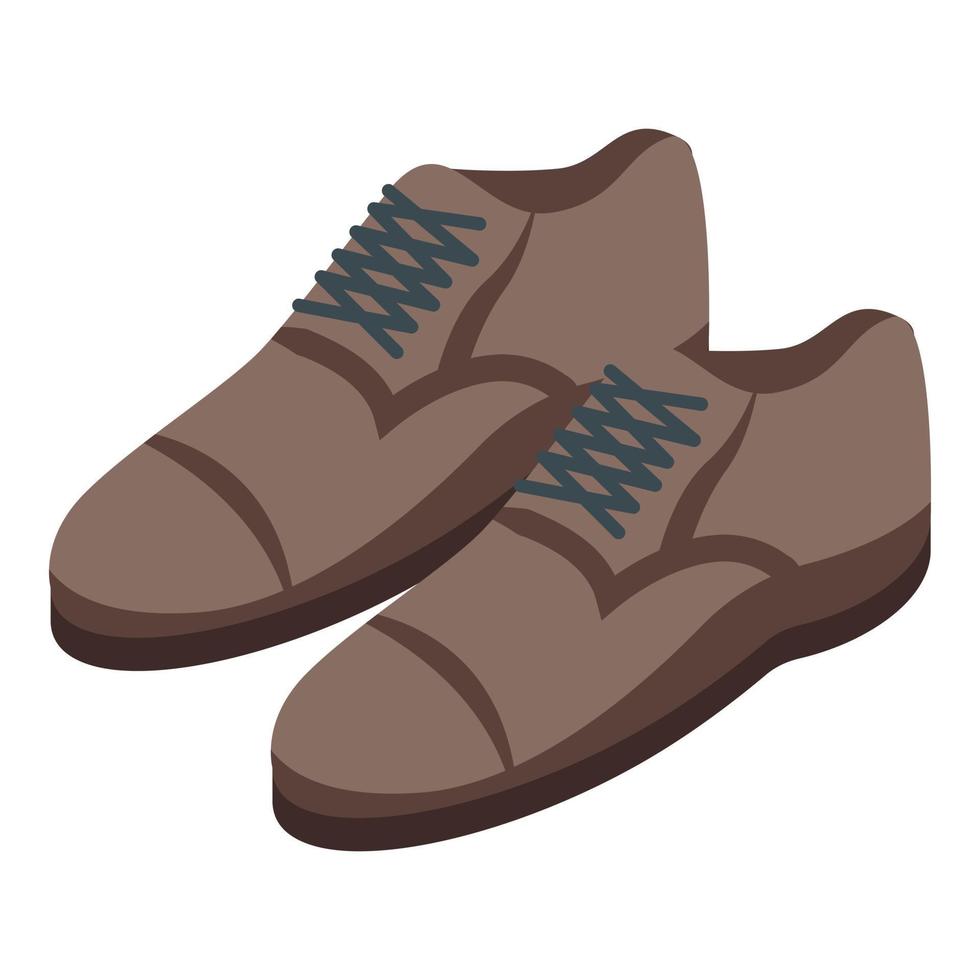 icono de donación de zapatos clásicos, estilo isométrico vector
