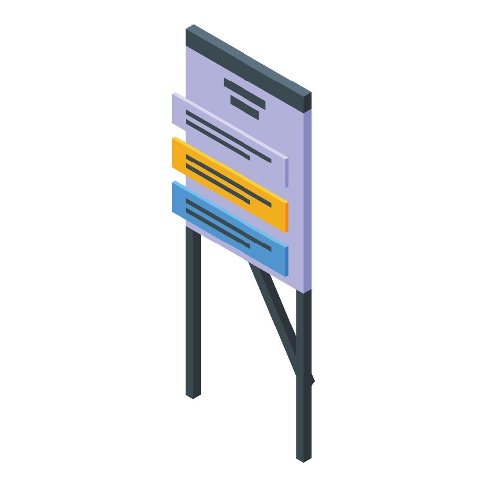 Task schedule board icon, isometric style vector