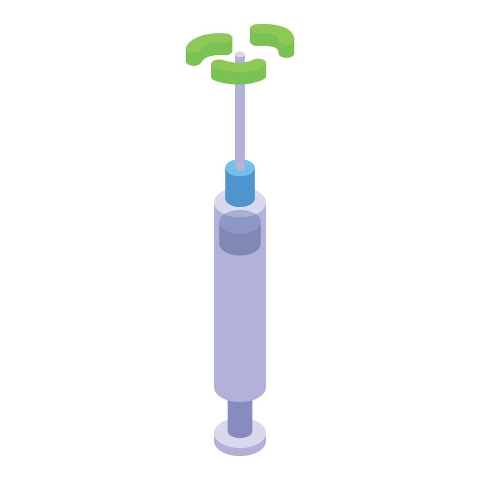 Syringe antibiotic resistance icon, isometric style vector