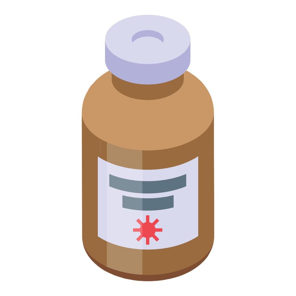 Syrup antibiotic resistance icon, isometric style vector