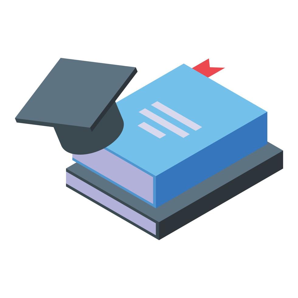 Graduation student schedule icon, isometric style vector