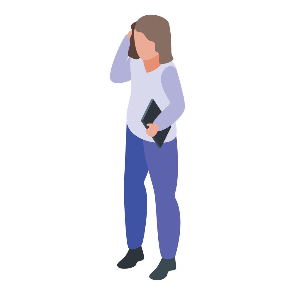 Successful career icon, isometric style vector