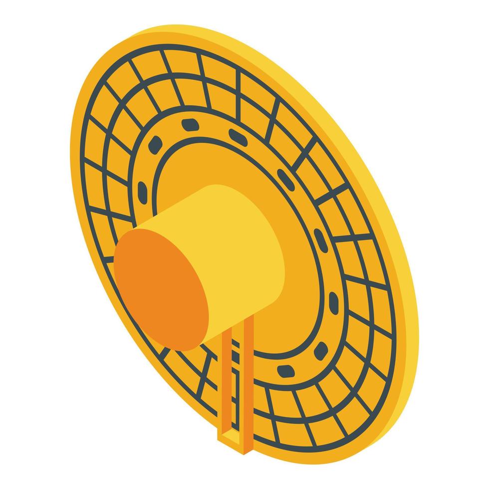 Round cipher icon, isometric style vector