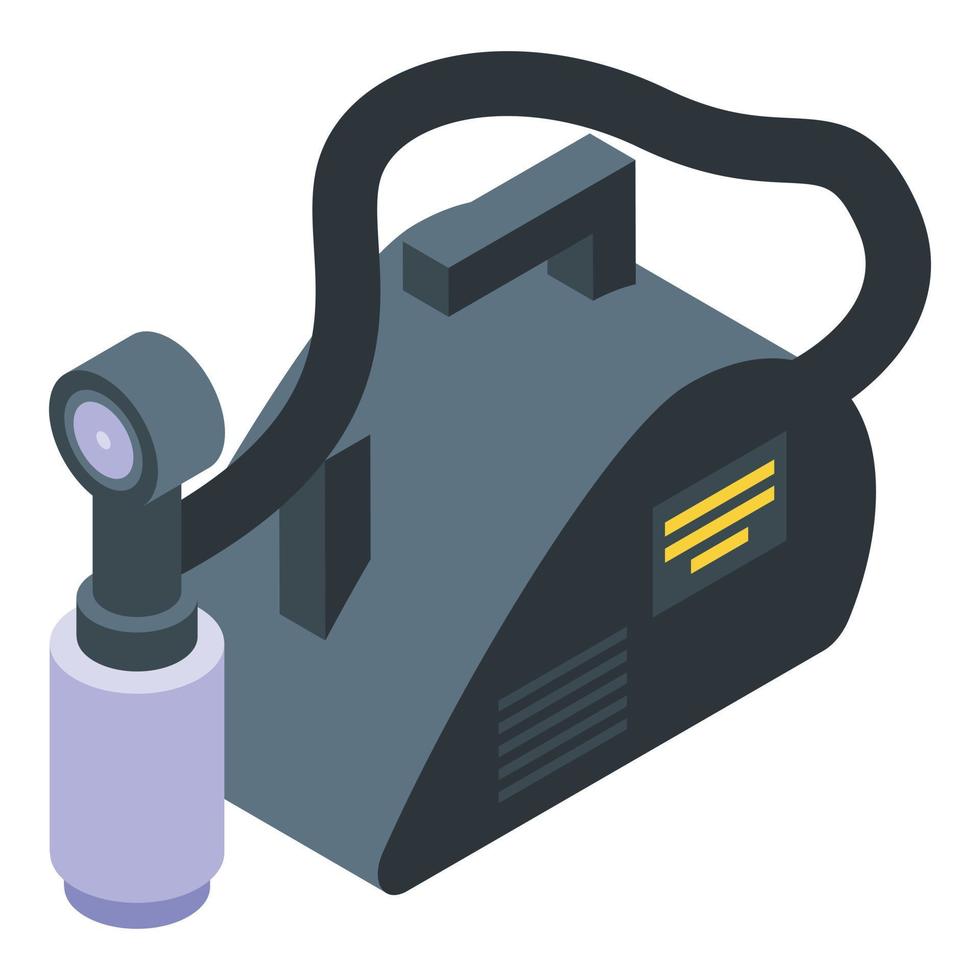 Solarium equipment icon, isometric style vector