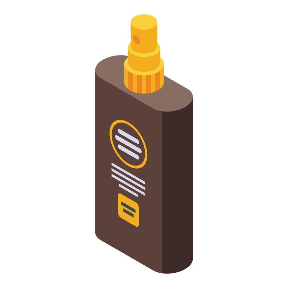 Solarium spray icon, isometric style vector