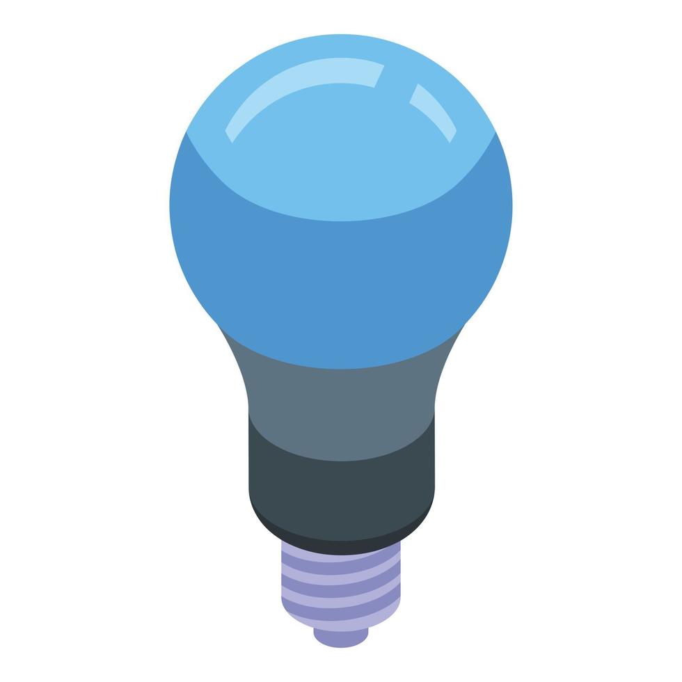 UV lamp bulb icon, isometric style vector