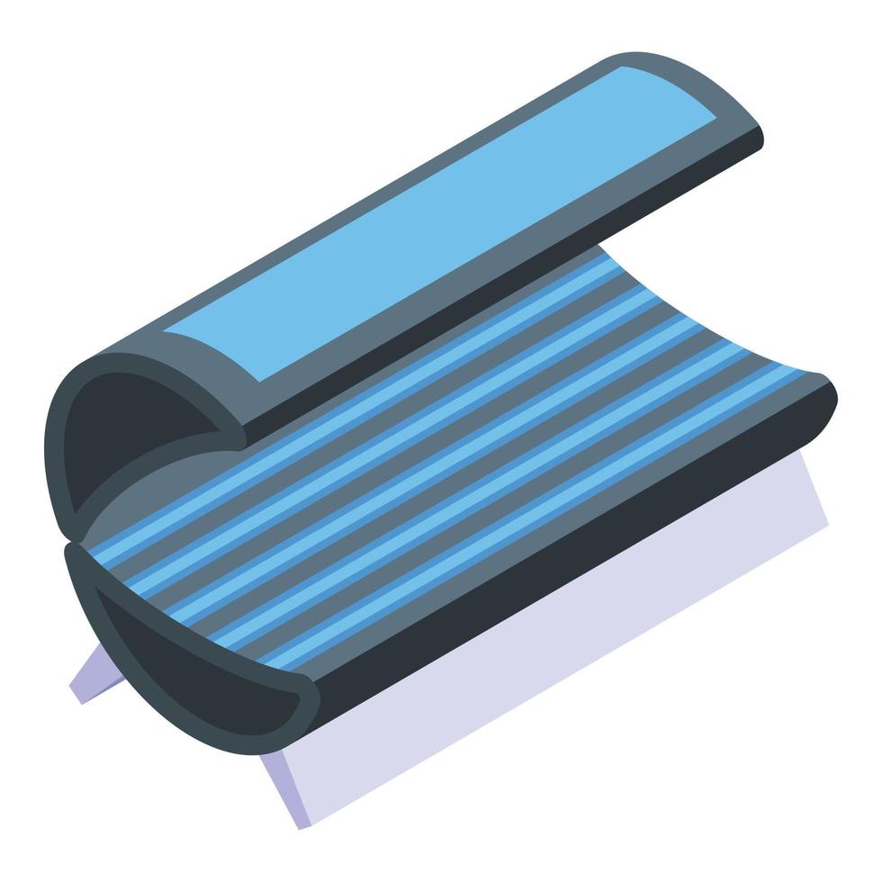 Solarium uv icon, isometric style vector