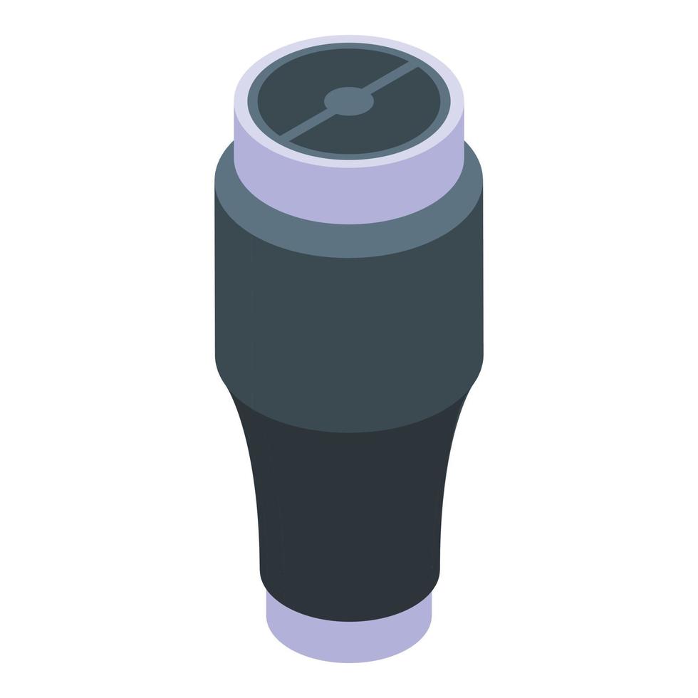 Water thermo cup icon, isometric style vector