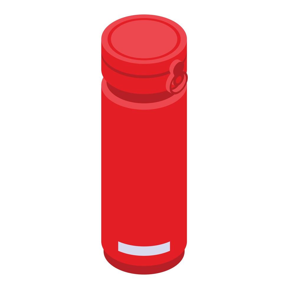 Bottle thermo cup icon, isometric style vector