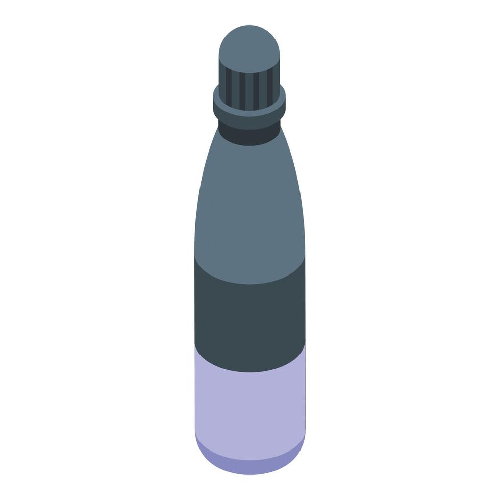Flask thermo cup icon, isometric style vector