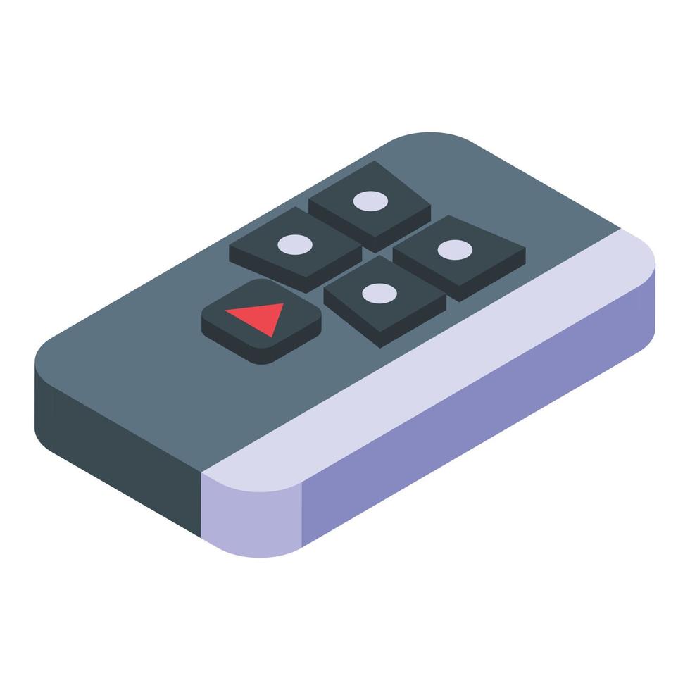 Smart car key transport icon, isometric style vector