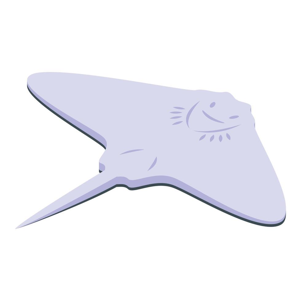 icono de mantarraya ártica, estilo isométrico vector