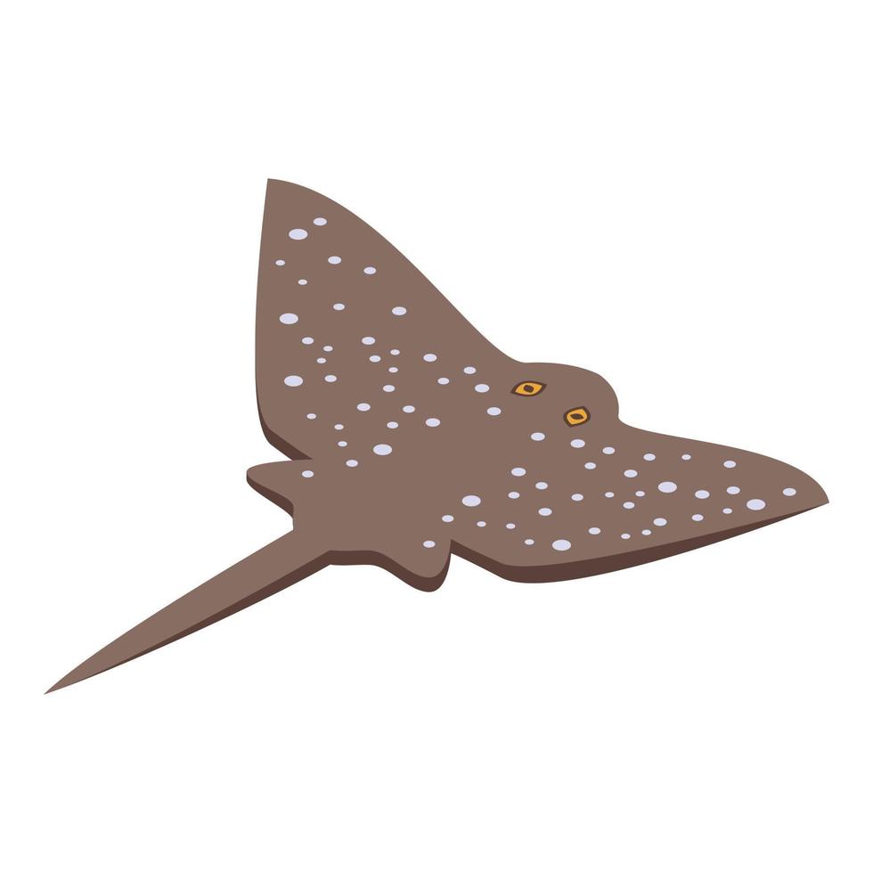 Fauna stingray icon, isometric style vector