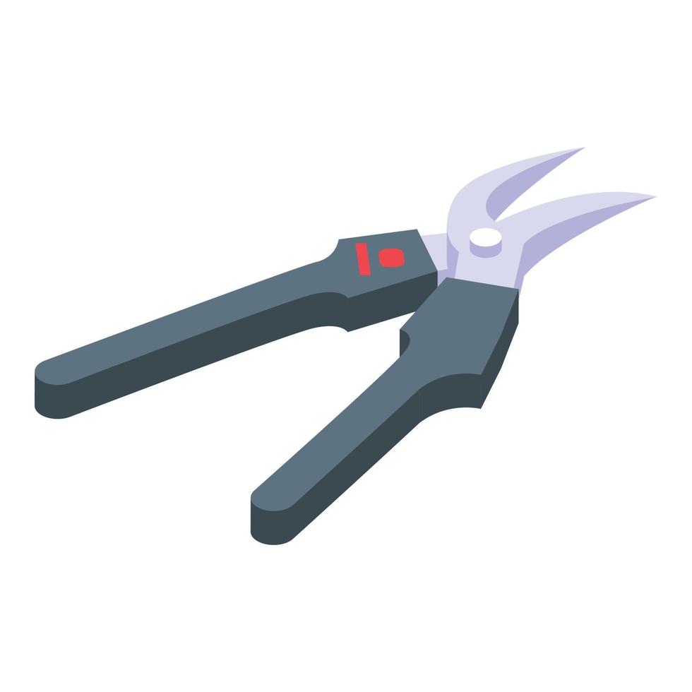Farm secateurs icon, isometric style vector