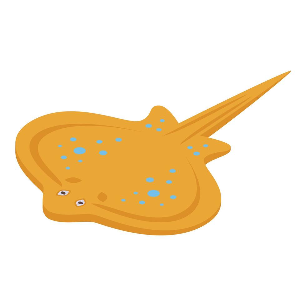 Sea stingray icon, isometric style vector