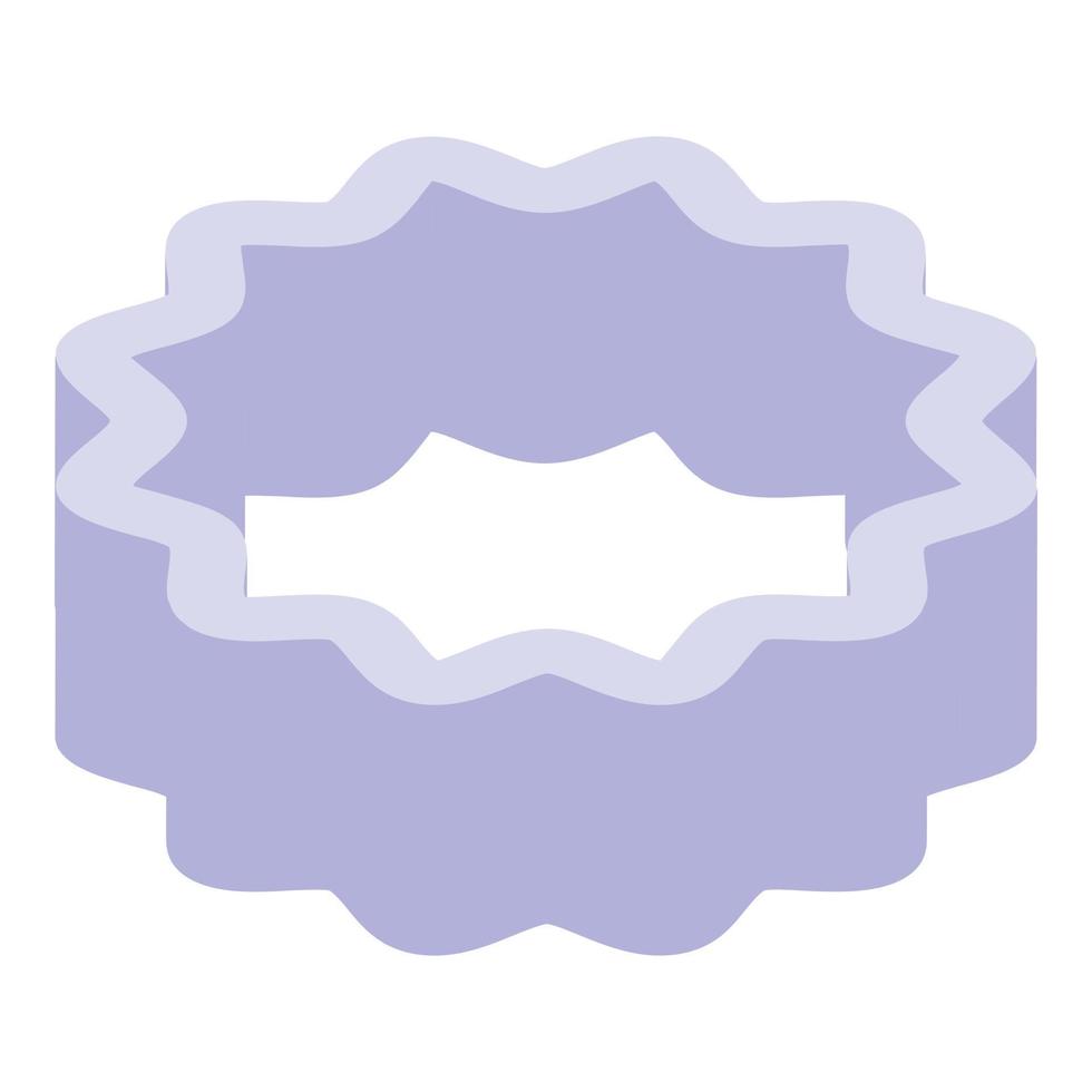 Cookie mold sun icon, isometric style vector