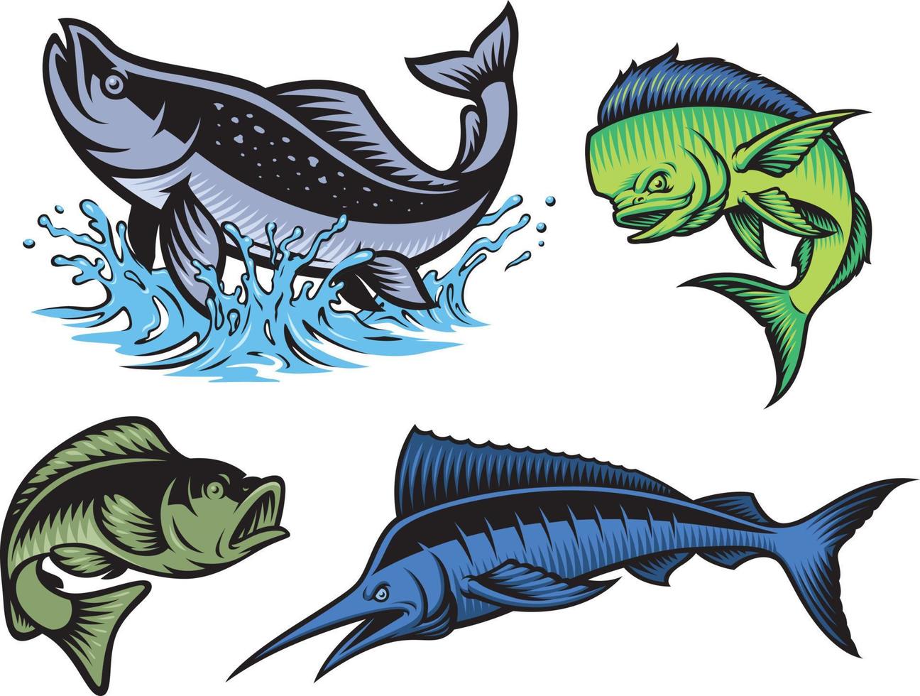 A colour vector clip art for a fishing theme 15873154 Vector Art at Vecteezy