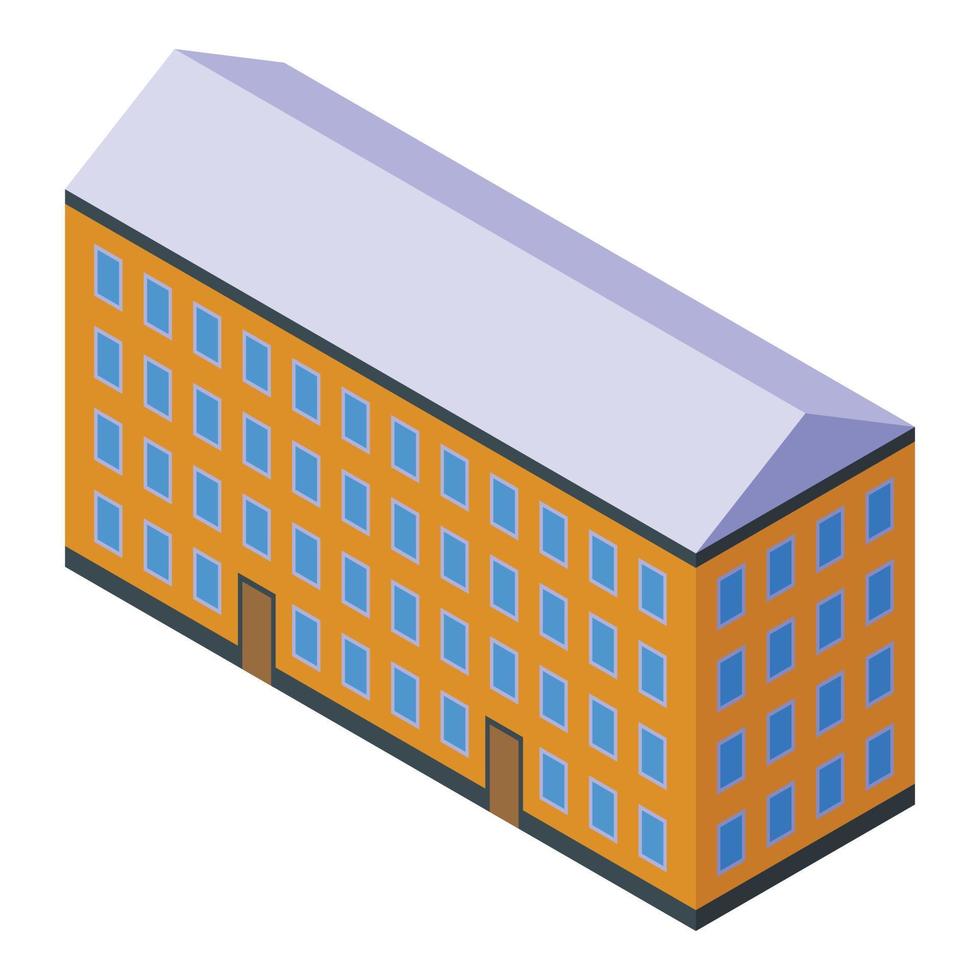 Campus apartment icon, isometric style vector
