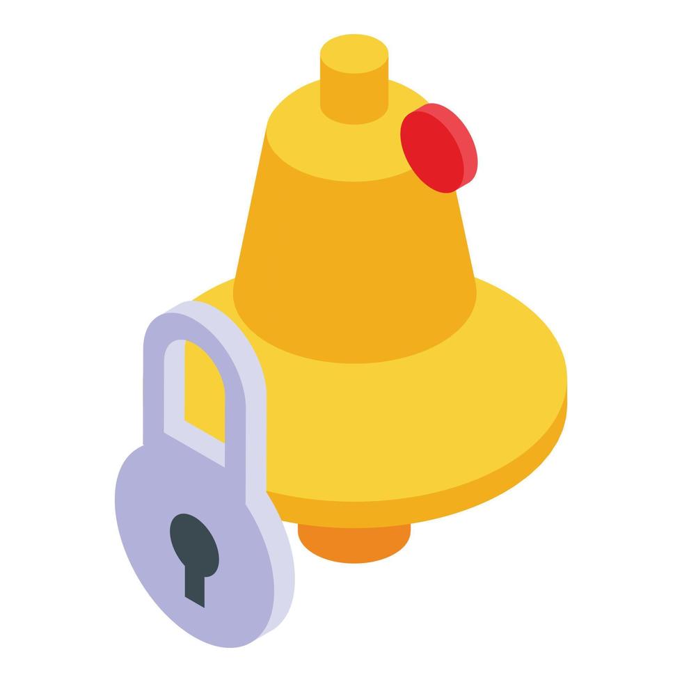 Notification password protection icon, isometric style vector