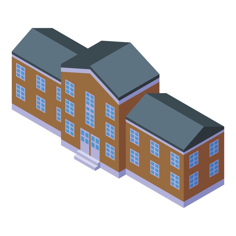 Campus academy icon, isometric style vector