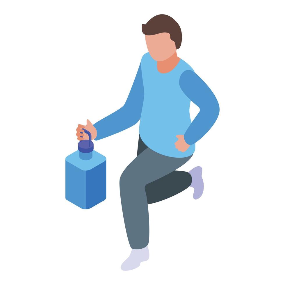 Home training icon, isometric style vector