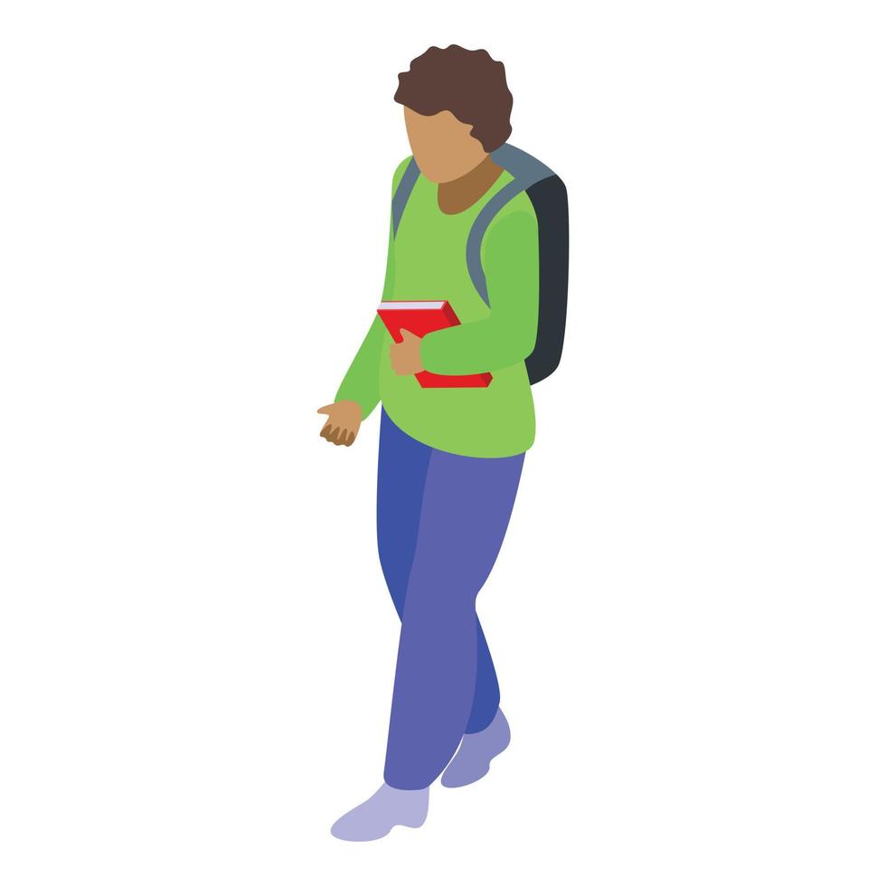 Campus student icon, isometric style vector
