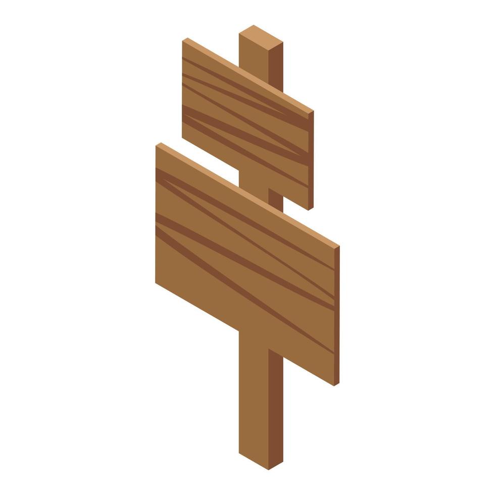 icono indicador de madera, estilo isométrico vector