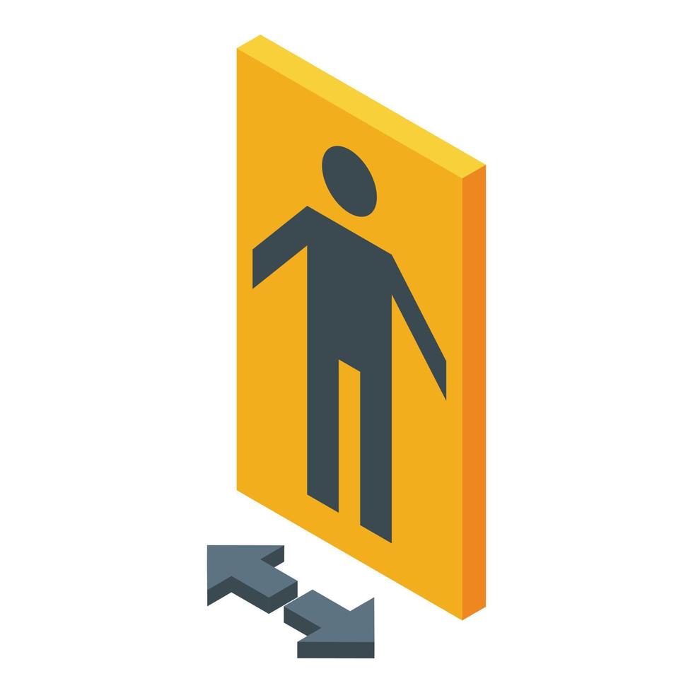 Space keep distance icon, isometric style vector
