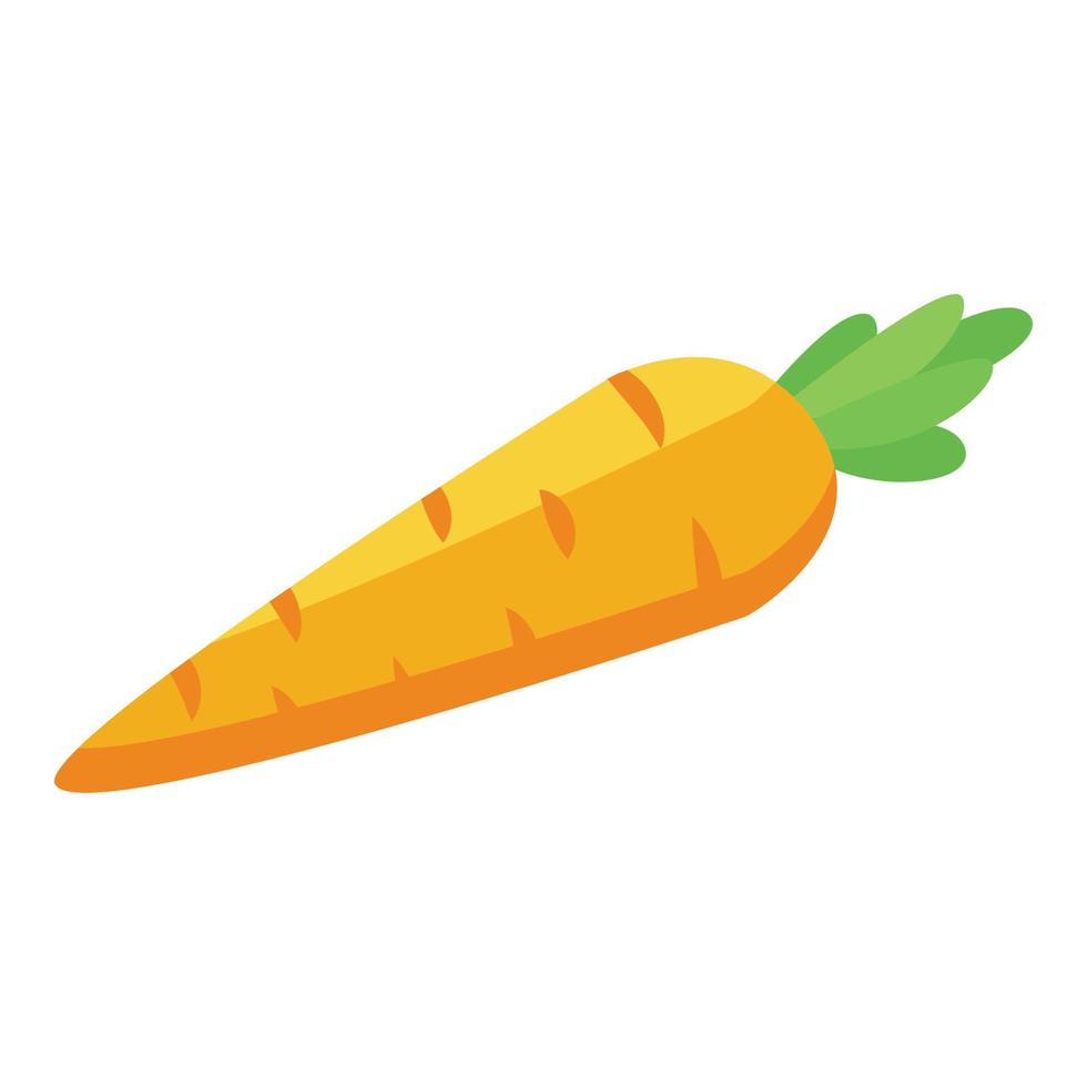 Wok menu carrot icon, isometric style vector