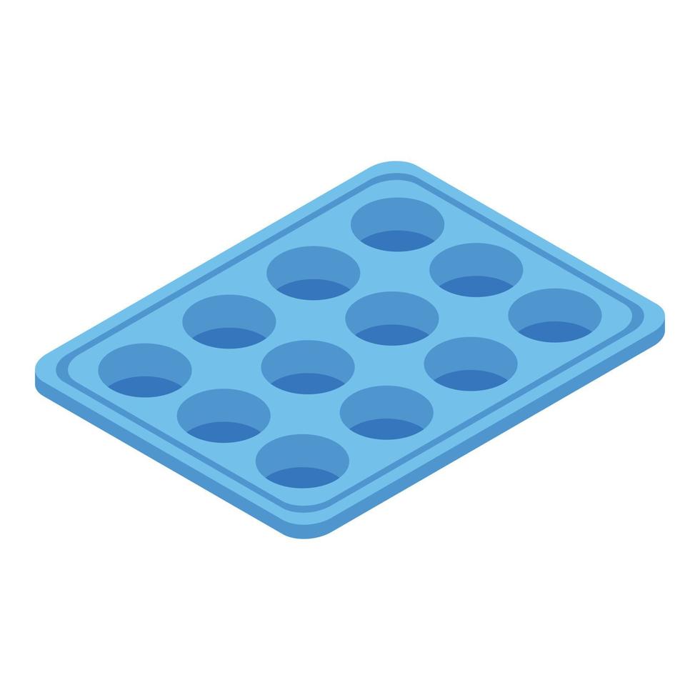 icono de plataforma de molde de galletas, estilo isométrico vector