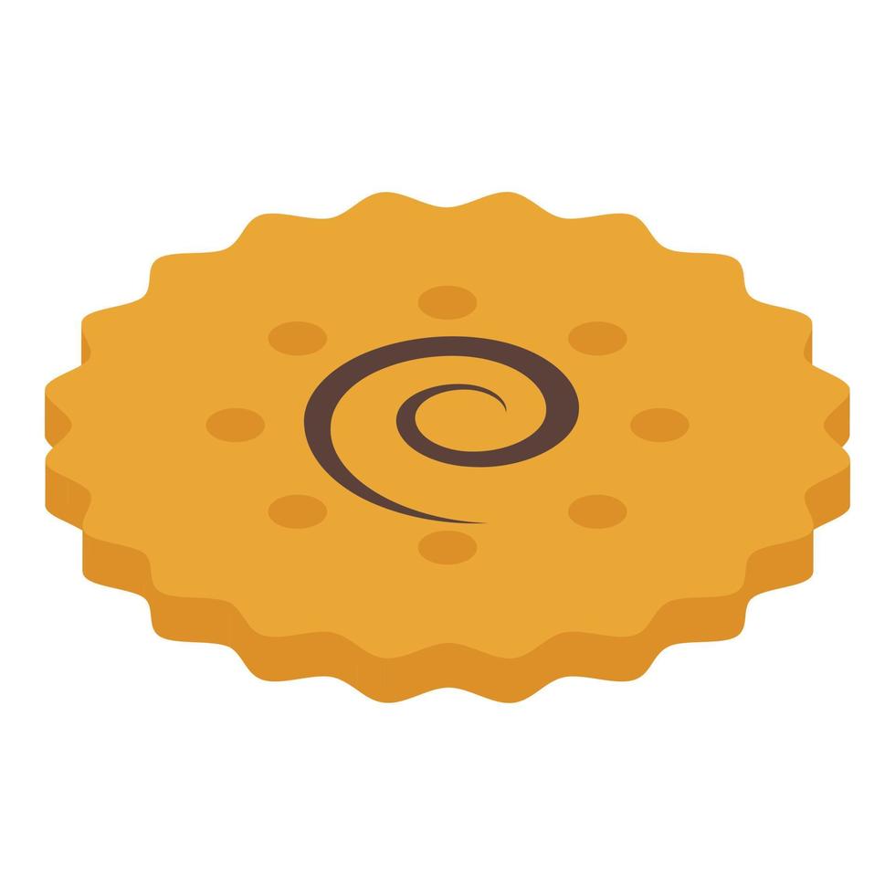 Cookie icon, isometric style vector