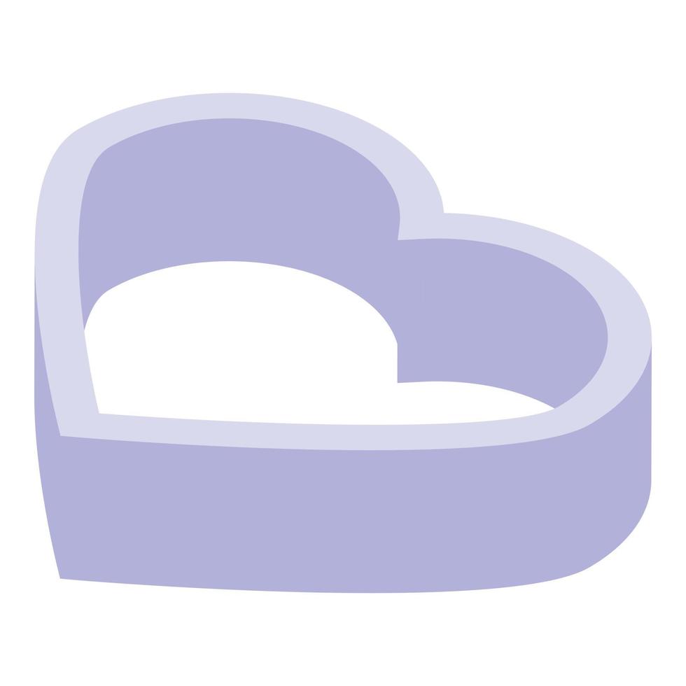 Cookie mold heart icon, isometric style vector