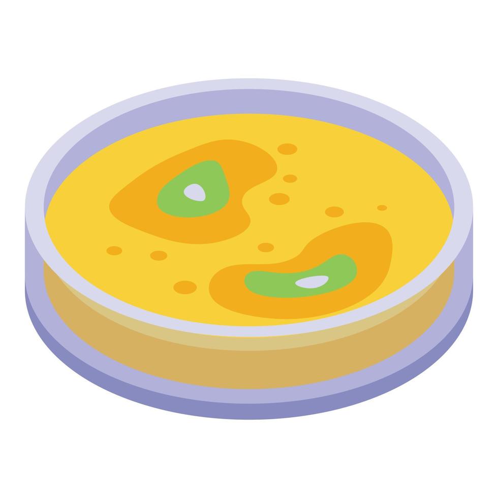 Medical petri dish icon, isometric style vector