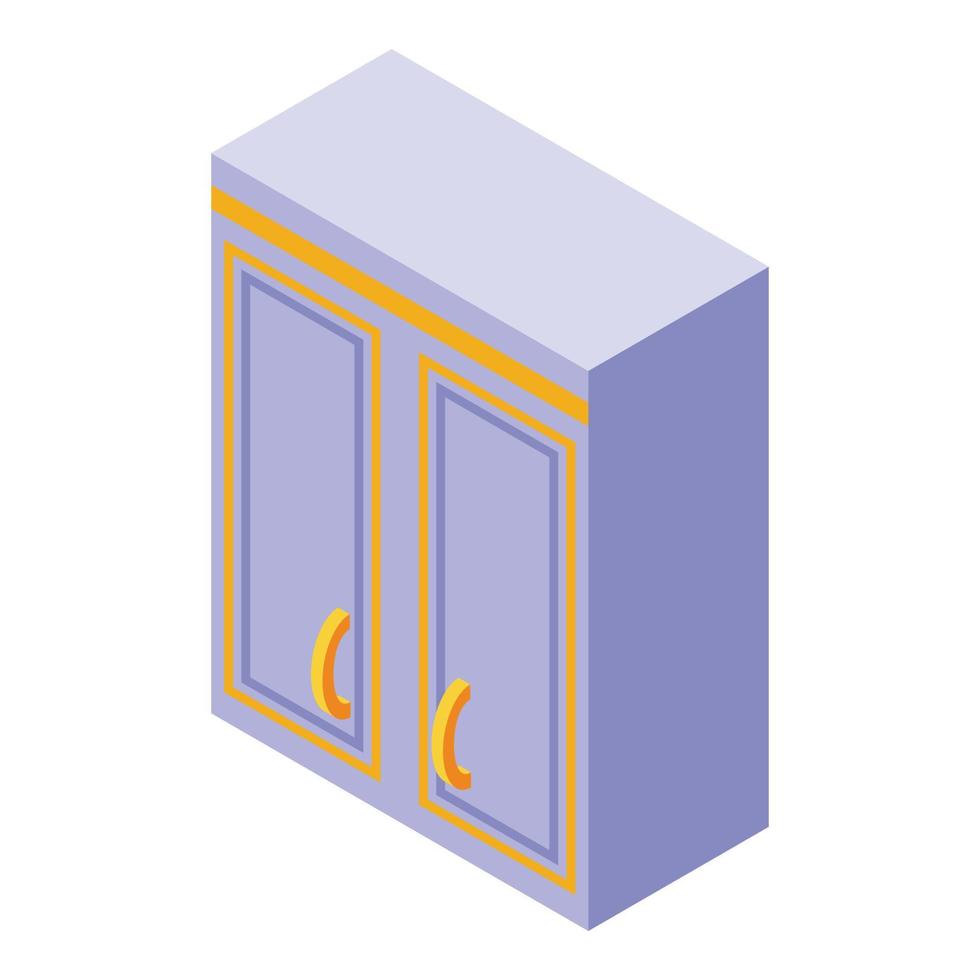 Box kitchen furniture icon, isometric style vector